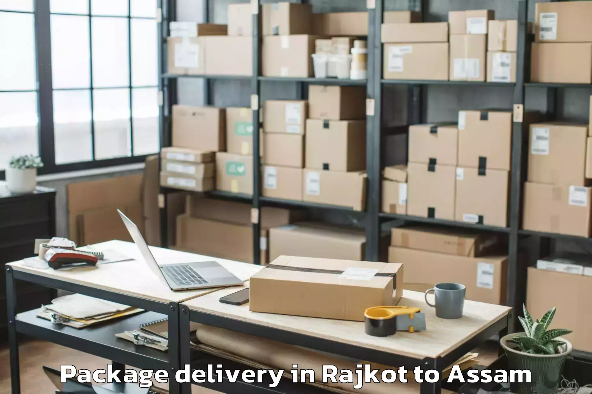 Reliable Rajkot to Marigaon Package Delivery